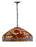 Timeless Collectio@ Large 18 inches Oriental Poppy Style Tiffany Pendant Light Timeless Collectio@ Large 18 inches Oriental Poppy Style Tiffany Pendant Light