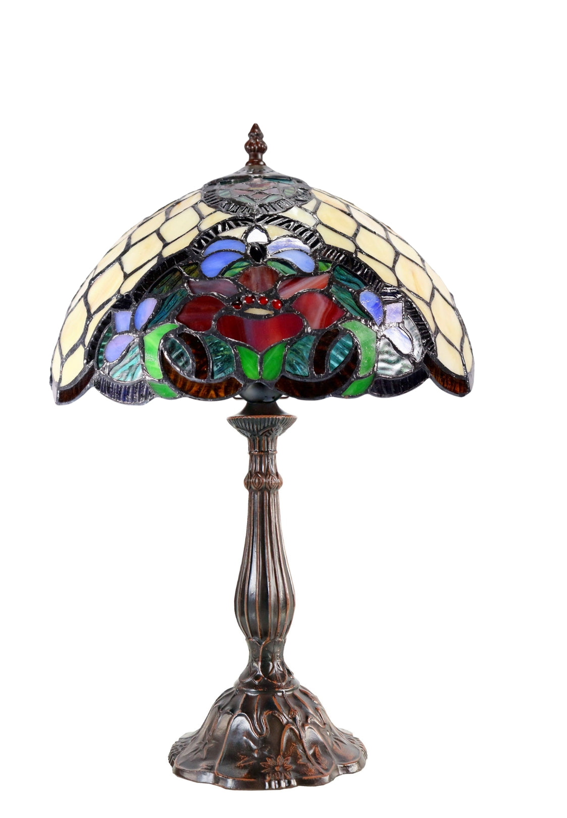 12" Stunning Poppy Flower Tiffany Tiffany Bedside Lamp 12" Stunning Poppy Flower Tiffany Tiffany Bedside Lamp