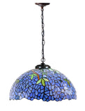 Timeless Collection@Large 17" Blue Wisteria Style Tiffany Pendant Light Timeless Collection@Large 17" Blue Wisteria Style Tiffany Pendant Light