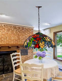 Timeless Collectio@18 inches Flaming Trumpet Flower Style Tiffany Pendant Light Timeless Collectio@18 inches Flaming Trumpet Flower Style Tiffany Pendant Light