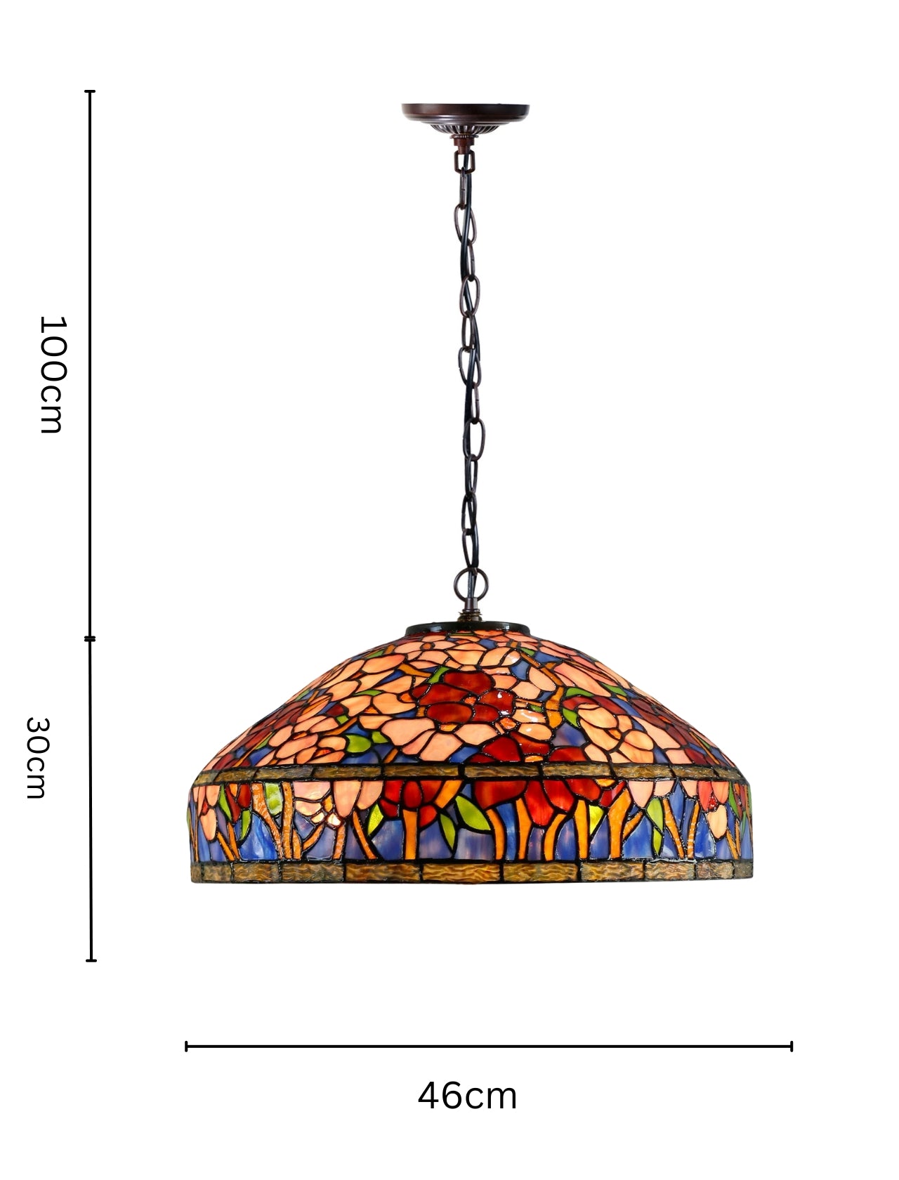 Timeless Collectio@ Large 18 inches Oriental Poppy Style Tiffany Pendant Light Timeless Collectio@ Large 18 inches Oriental Poppy Style Tiffany Pendant Light