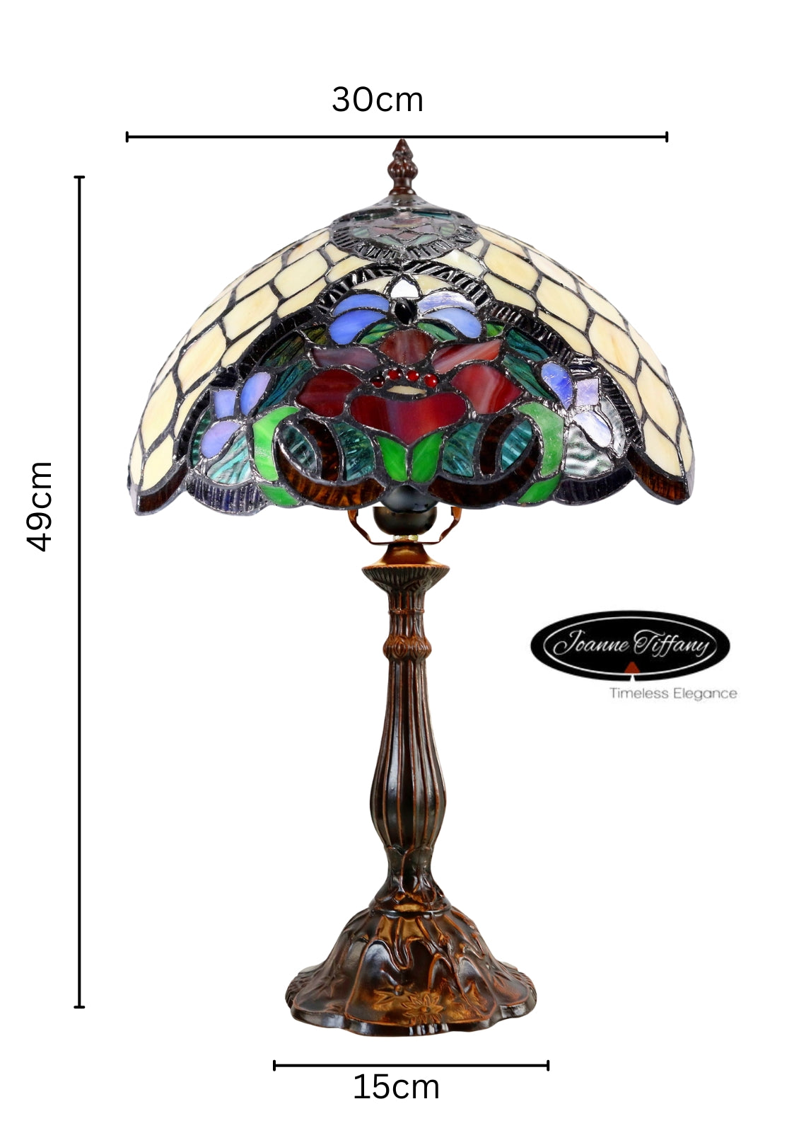 12" Stunning Poppy Flower Tiffany Tiffany Bedside Lamp 12" Stunning Poppy Flower Tiffany Tiffany Bedside Lamp