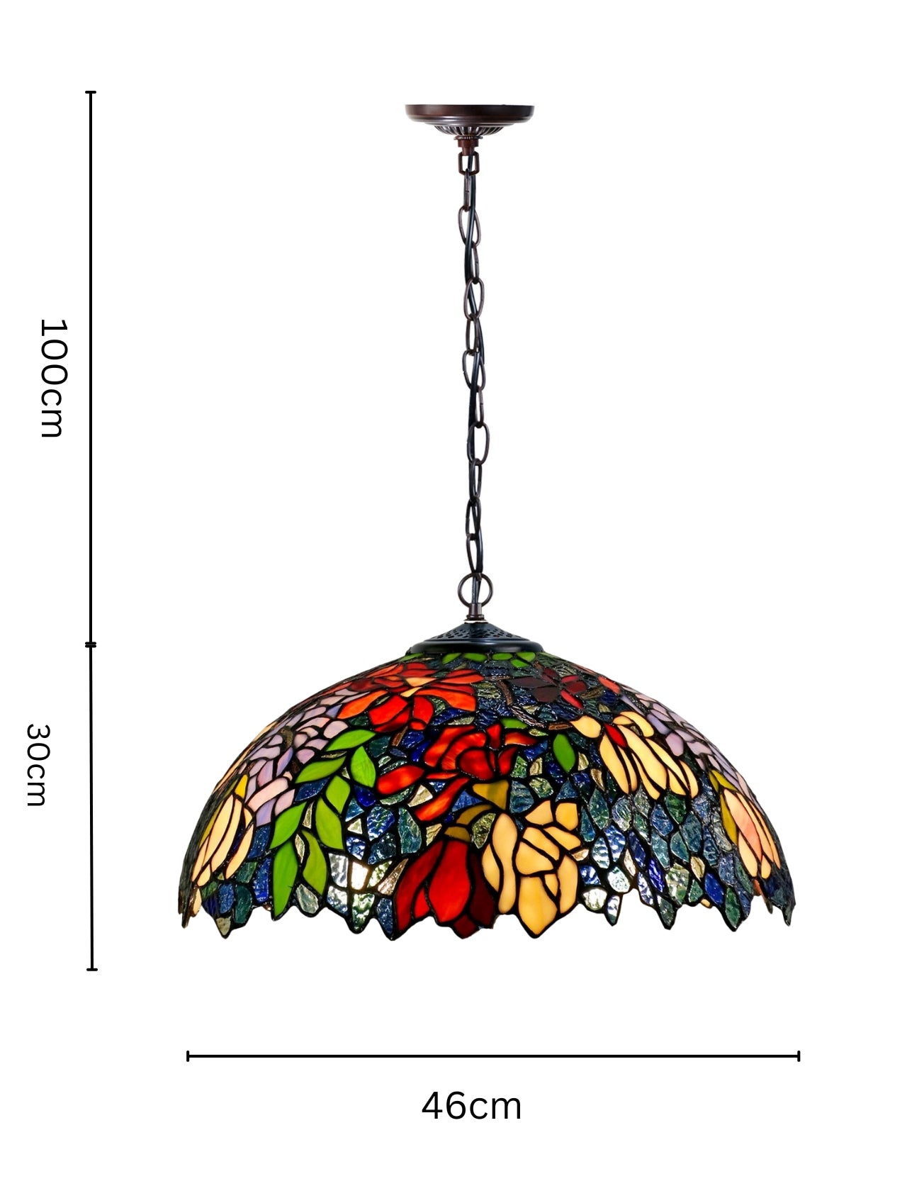 Timeless Collectio@18 inches Flaming Trumpet Flower Style Tiffany Pendant Light Timeless Collectio@18 inches Flaming Trumpet Flower Style Tiffany Pendant Light
