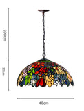 Timeless Collectio@18 inches Flaming Trumpet Flower Style Tiffany Pendant Light Timeless Collectio@18 inches Flaming Trumpet Flower Style Tiffany Pendant Light