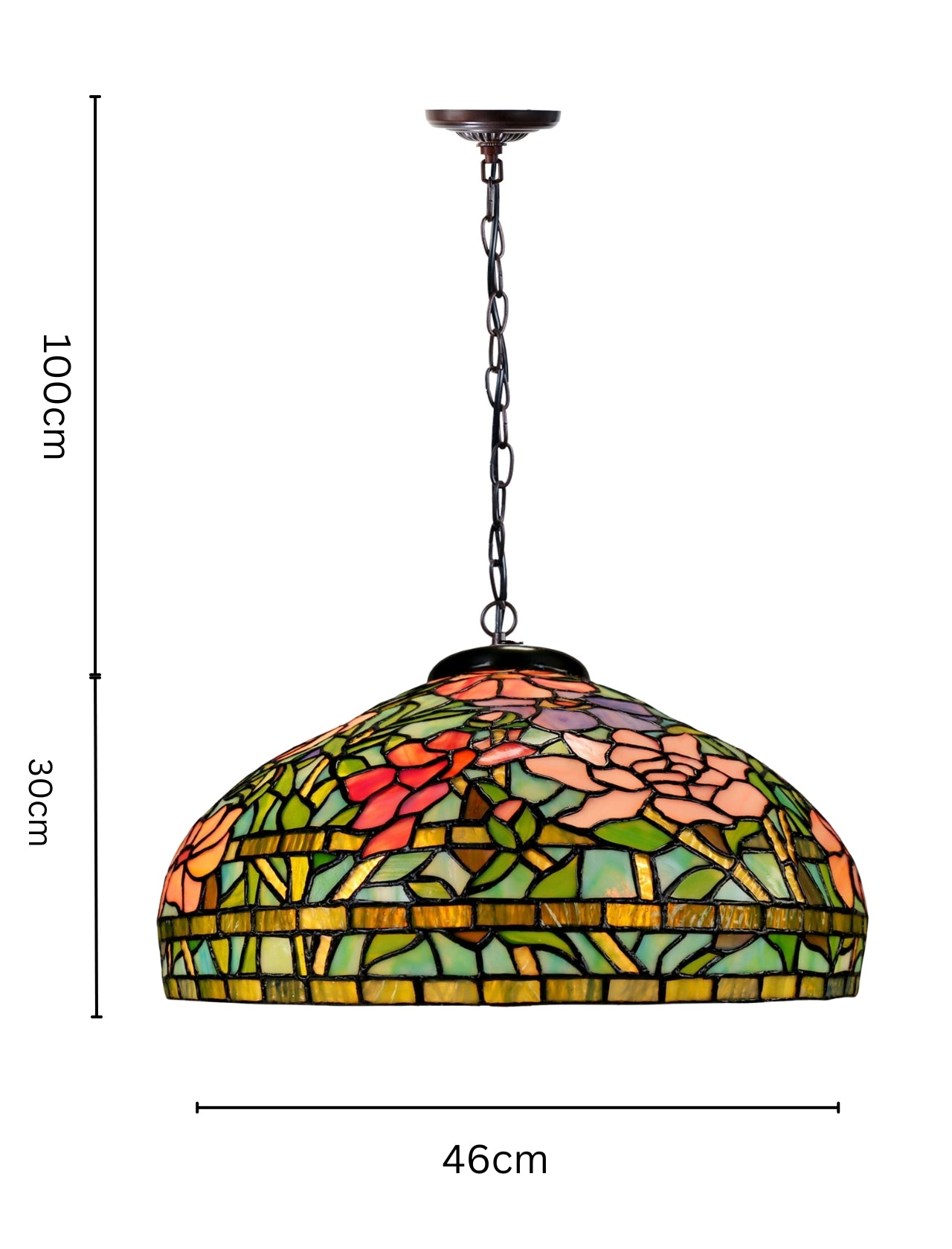 Timeless Collectio@ Large 18 inches Peony Style Tiffany Pendant Light Timeless Collectio@ Large 18 inches Peony Style Tiffany Pendant Light