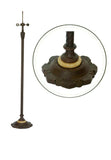 Traditional Reproduction Huge 20" Red Poppy Gold Tiffany Floor Lamp Traditional Reproduction Huge 20" Red Poppy Gold Tiffany Floor Lamp