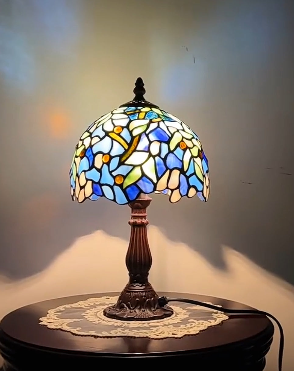 Classical 8" Blue Wisteria Style Tiffany Mini Table Lamp Classical 8" Blue Wisteria Style Tiffany Mini Table Lamp
