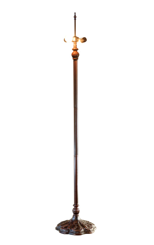 Antique Style Premium 2-Light Floor Lamp Base for 18"–22" Large Tiffany Shades