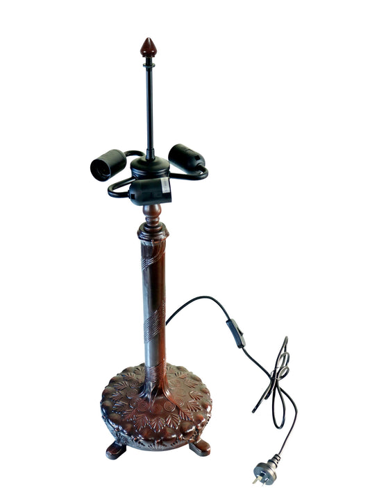 Premium Quality Vintage Metal Table Lamp Base – Antique Bronze Finish – For 18”–20” Tiffany Lamp Shade