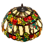 Large 16" Vibrant Fruits apple pear Style Stained Glass Tiffany Floor Light Large 16" Vibrant Fruits apple pear Style Stained Glass Tiffany Floor Light