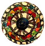 Large 16" Vibrant Fruits apple pear Style Stained Glass Tiffany Floor Light Large 16" Vibrant Fruits apple pear Style Stained Glass Tiffany Floor Light