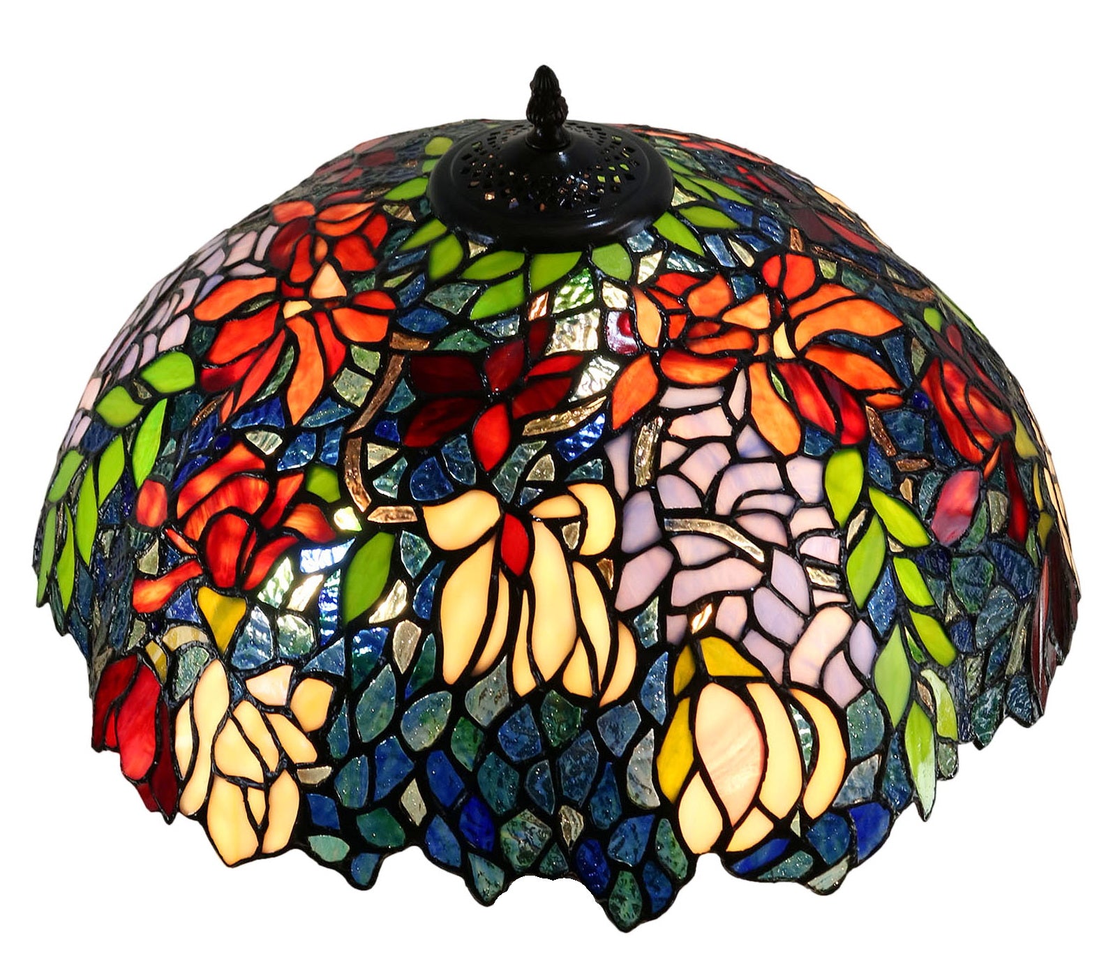 Timeless Collection@18 inches Flaming Trumpet Style Tiffany Floor Lamp Timeless Collection@18 inches Flaming Trumpet Style Tiffany Floor Lamp