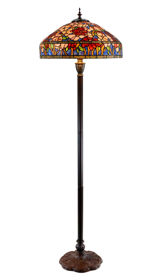 Timeless Collection@ Huge 18 inches Oriental Poppy Style Tiffany Floor Lamp