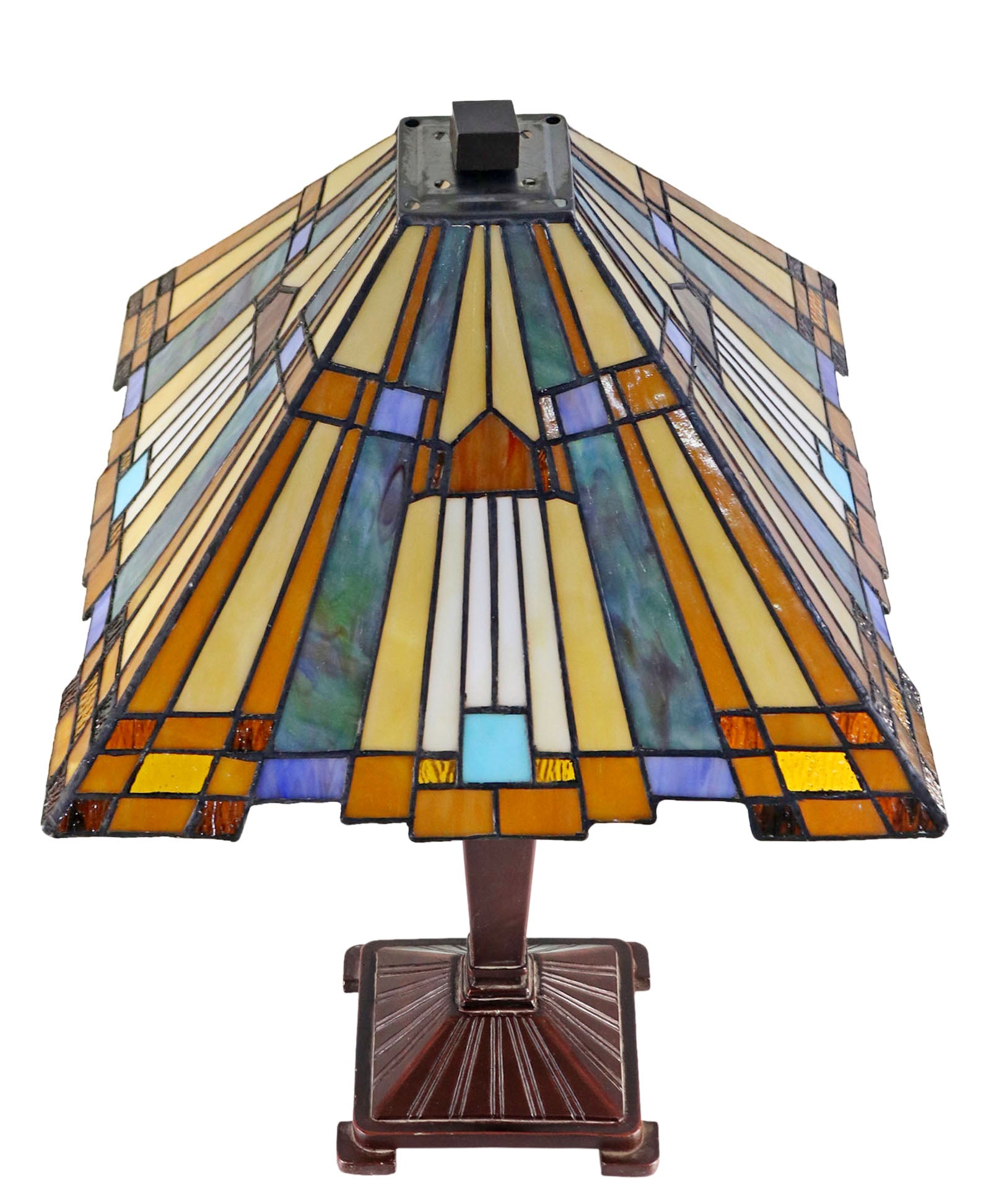 Large Mission Style Inglenook Tiffany Table Lamp Large Mission Style Inglenook Tiffany Table Lamp
