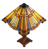 Large Mission Style Inglenook Tiffany Table Lamp Large Mission Style Inglenook Tiffany Table Lamp