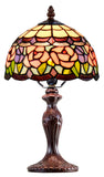 Elegant  8" Floral Style Tiffany Mini Table Lamp Elegant  8" Floral Style Tiffany Mini Table Lamp