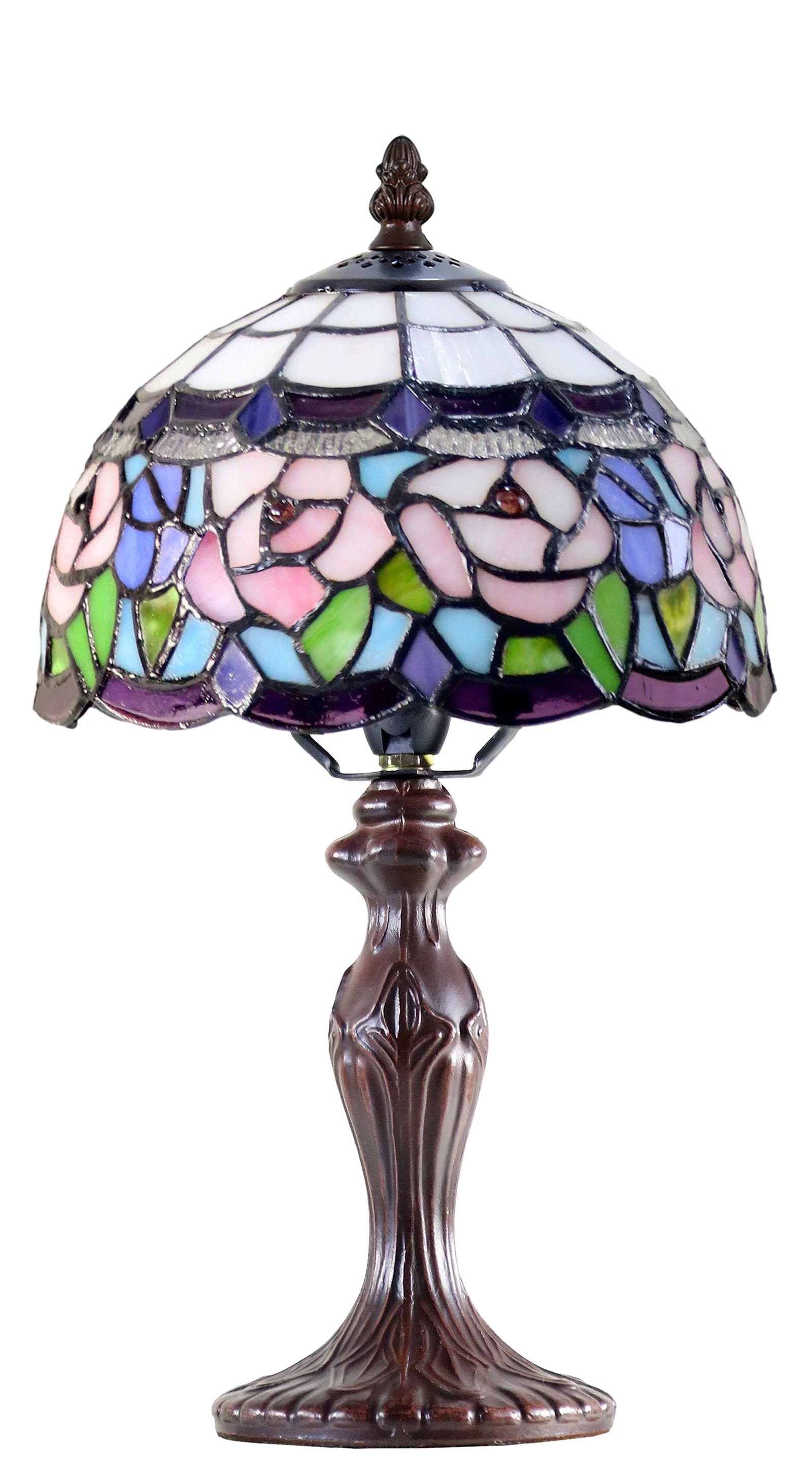 Elegant  8" Floral Style Tiffany Mini Table Lamp Elegant  8" Floral Style Tiffany Mini Table Lamp