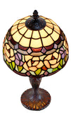 Elegant  8" Floral Style Tiffany Mini Table Lamp Elegant  8" Floral Style Tiffany Mini Table Lamp