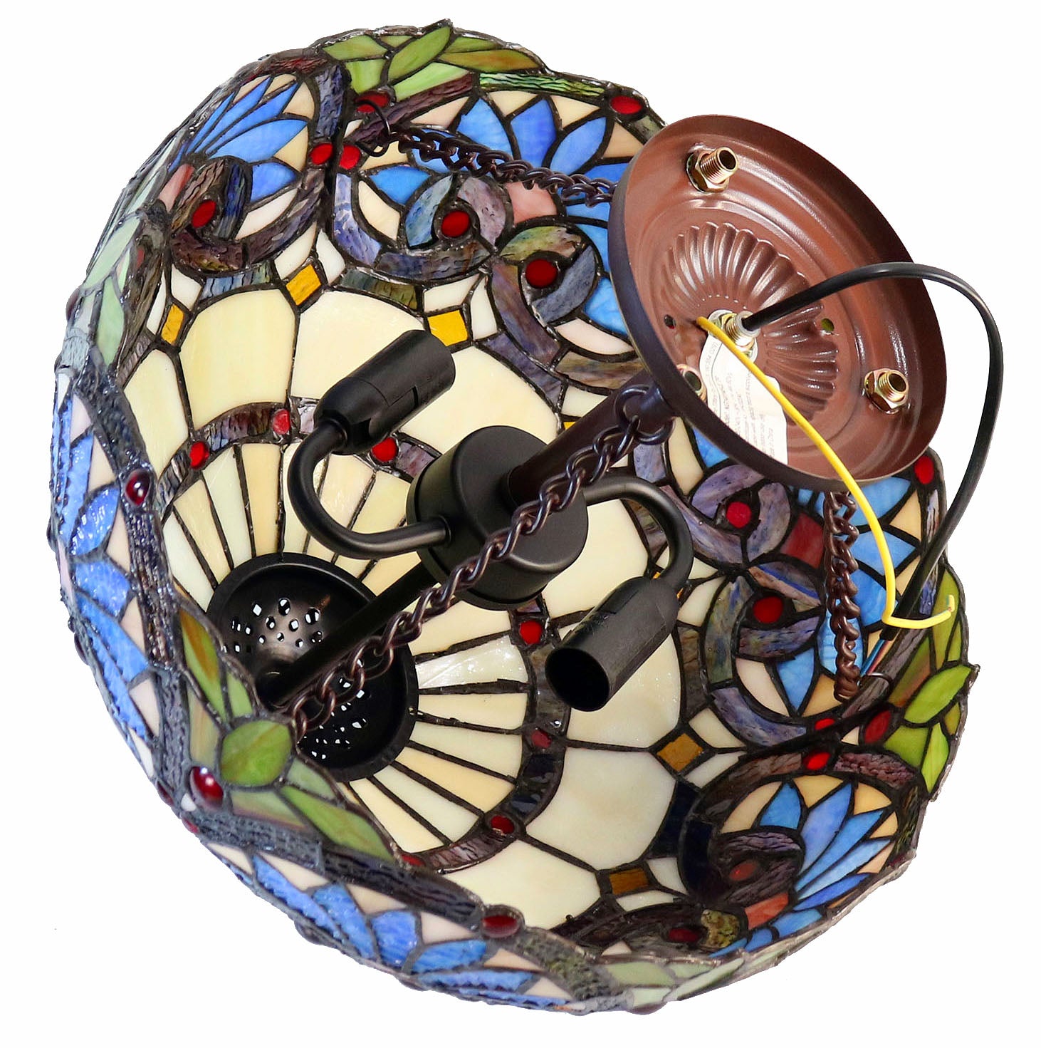 14" Boheme style Tiffany  Uplighter Ceiling Light *Perfect for low ceilings 14" Boheme style Tiffany  Uplighter Ceiling Light *Perfect for low ceilings