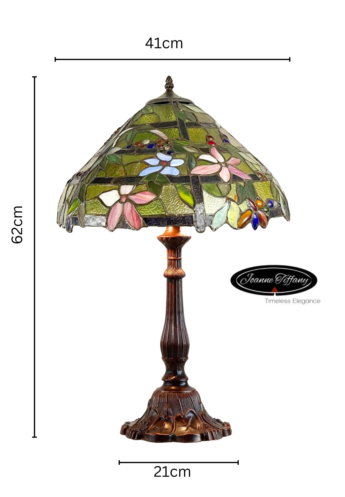 Traditional 16" Large Clematis Flower Trellis Tiffany Table Lamp Traditional 16" Large Clematis Flower Trellis Tiffany Table Lamp