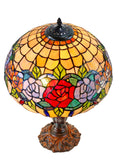 16" Large Blossoming Rose Tiffany Table Lamp 16" Large Blossoming Rose Tiffany Table Lamp