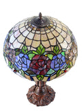 16" Large Blossoming Rose Tiffany Table Lamp 16" Large Blossoming Rose Tiffany Table Lamp