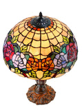 16" Large Blossoming Rose Tiffany Table Lamp 16" Large Blossoming Rose Tiffany Table Lamp