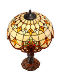 16" Large Beige Baroque Style Tiffany Table Lamp 16" Large Beige Baroque Style Tiffany Table Lamp