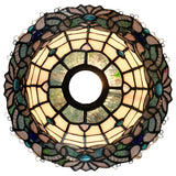 Art Nouveau Leadlight Stained Glass Bridge Arm Tiffany  Floor Lamp *Ocean Blue Art Nouveau Leadlight Stained Glass Bridge Arm Tiffany  Floor Lamp *Ocean Blue