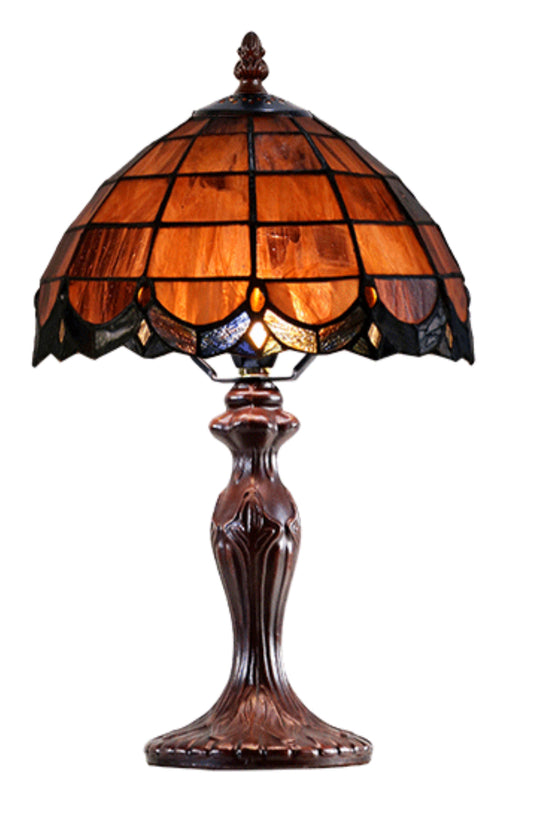 Classical 8" Amber Tiffany Table Lamp