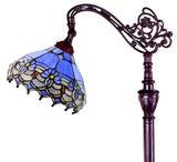 Waratah Style Leadlight Stained Glass Bridge Arm Tiffany  Floor Lamp Waratah Style Leadlight Stained Glass Bridge Arm Tiffany  Floor Lamp