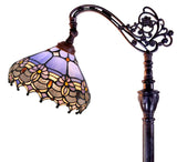 Waratah Style Leadlight Stained Glass Bridge Arm Tiffany  Floor Lamp Waratah Style Leadlight Stained Glass Bridge Arm Tiffany  Floor Lamp