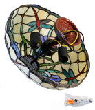 14" Dragonfly Flower style Tiffany  Uplighter Ceiling Light * designed for low ceilings 14" Dragonfly Flower style Tiffany  Uplighter Ceiling Light * designed for low ceilings
