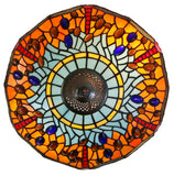 14" Red Dragonfly style Tiffany  Uplighter Ceiling Light *Perfect for low ceilings 14" Red Dragonfly style Tiffany  Uplighter Ceiling Light *Perfect for low ceilings