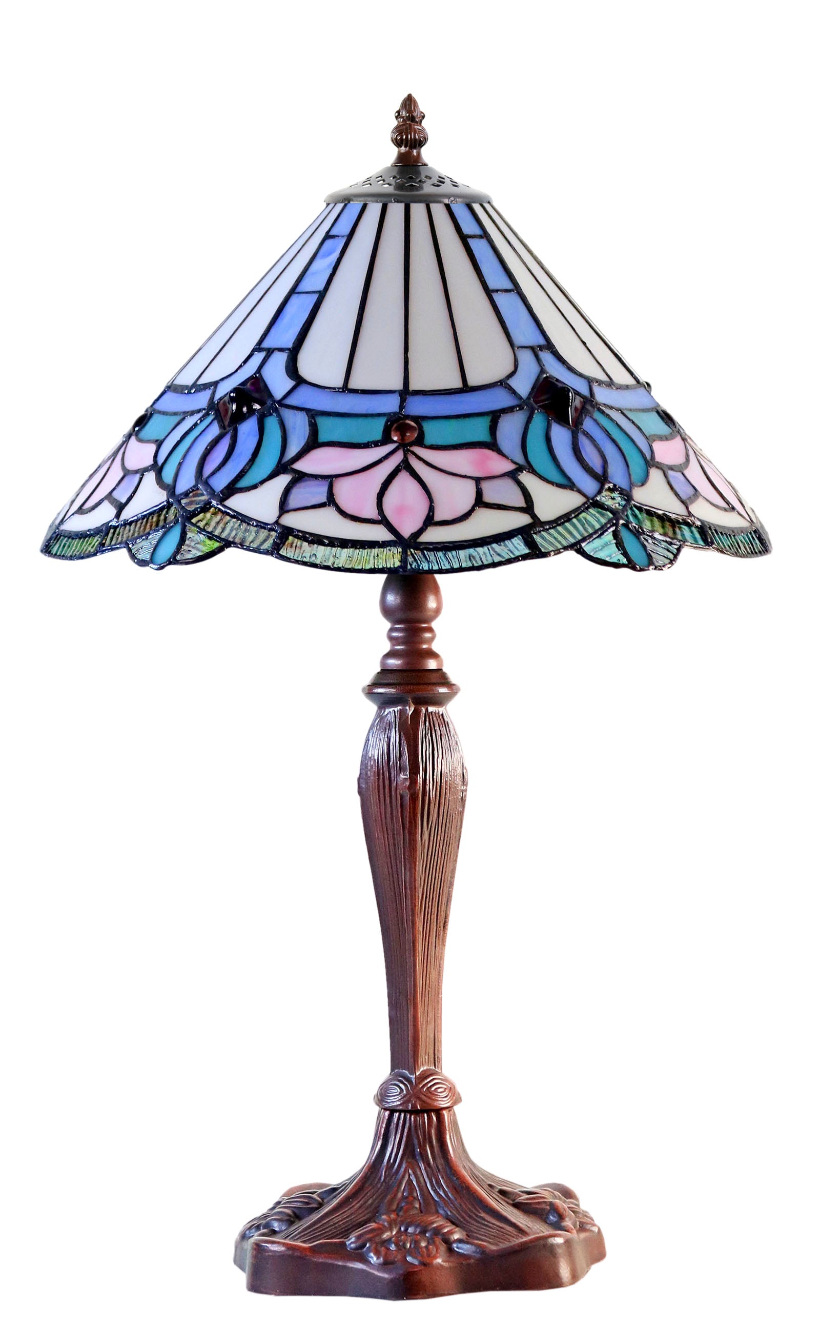 Exquisite 14" floral-inspired design Tiffany Table Lamp Exquisite 14" floral-inspired design Tiffany Table Lamp