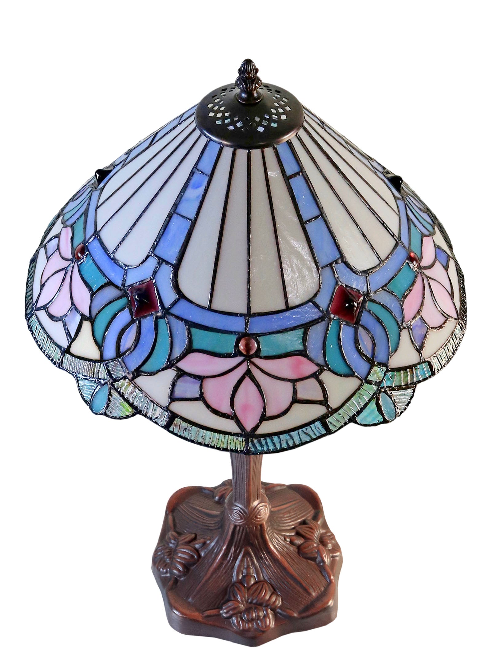 Exquisite 14" floral-inspired design Tiffany Table Lamp Exquisite 14" floral-inspired design Tiffany Table Lamp