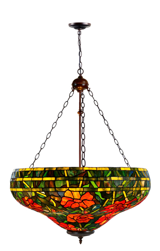 Huge 30" Rose Style Tiffany Inverted Pendant Light * only 1 (Sydney Pickup only )