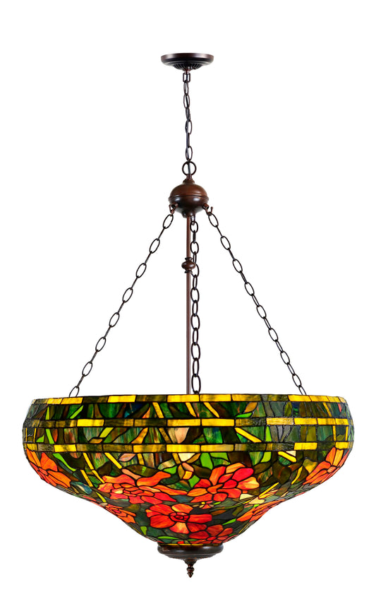 Huge 30" Rose Style Tiffany Inverted Pendant Light * only 1 (Sydney Pickup only )