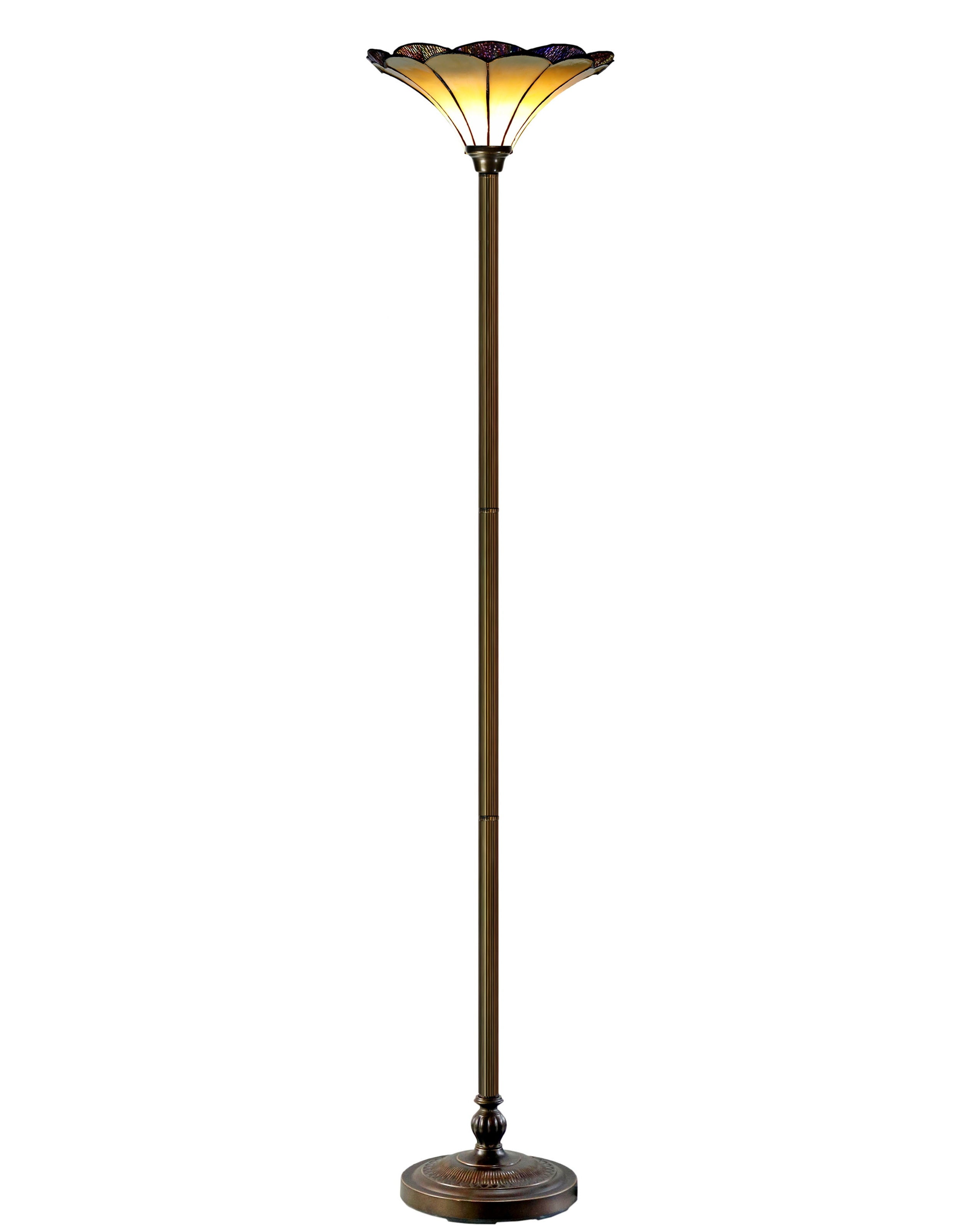 14"  Florence Style Tiffany Floor Torchiere Lamp 14"  Florence Style Tiffany Floor Torchiere Lamp