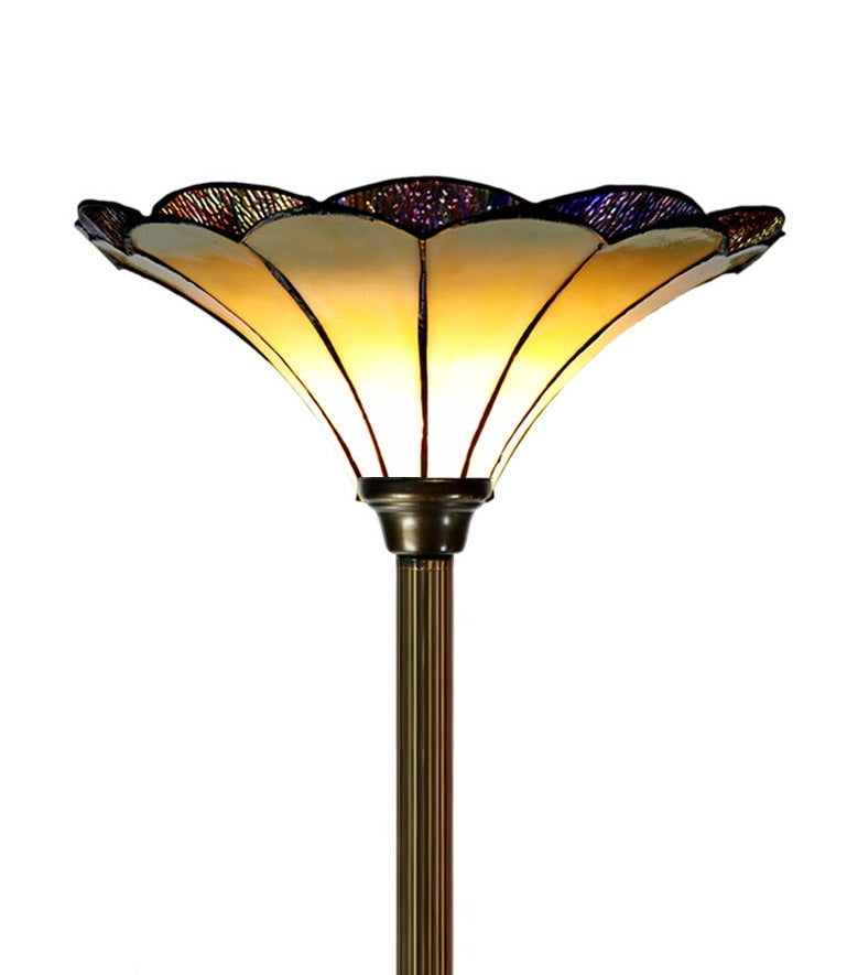 14"  Florence Style Tiffany Floor Torchiere Lamp 14"  Florence Style Tiffany Floor Torchiere Lamp