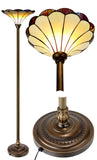 14"  Florence Style Tiffany Floor Torchiere Lamp 14"  Florence Style Tiffany Floor Torchiere Lamp