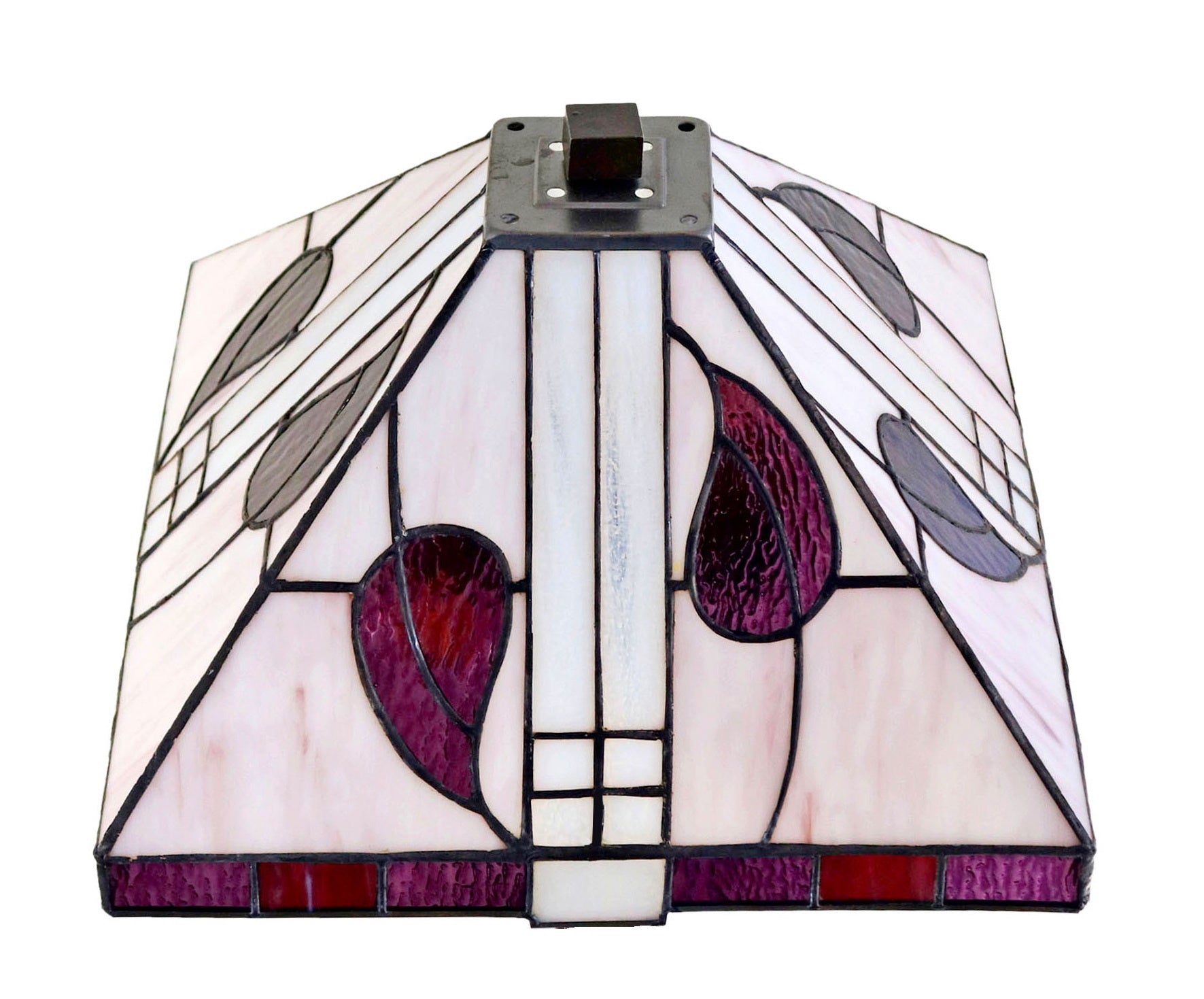 Large Mission Tiffany Style Leaf Pendant Light Large Mission Tiffany Style Leaf Pendant Light