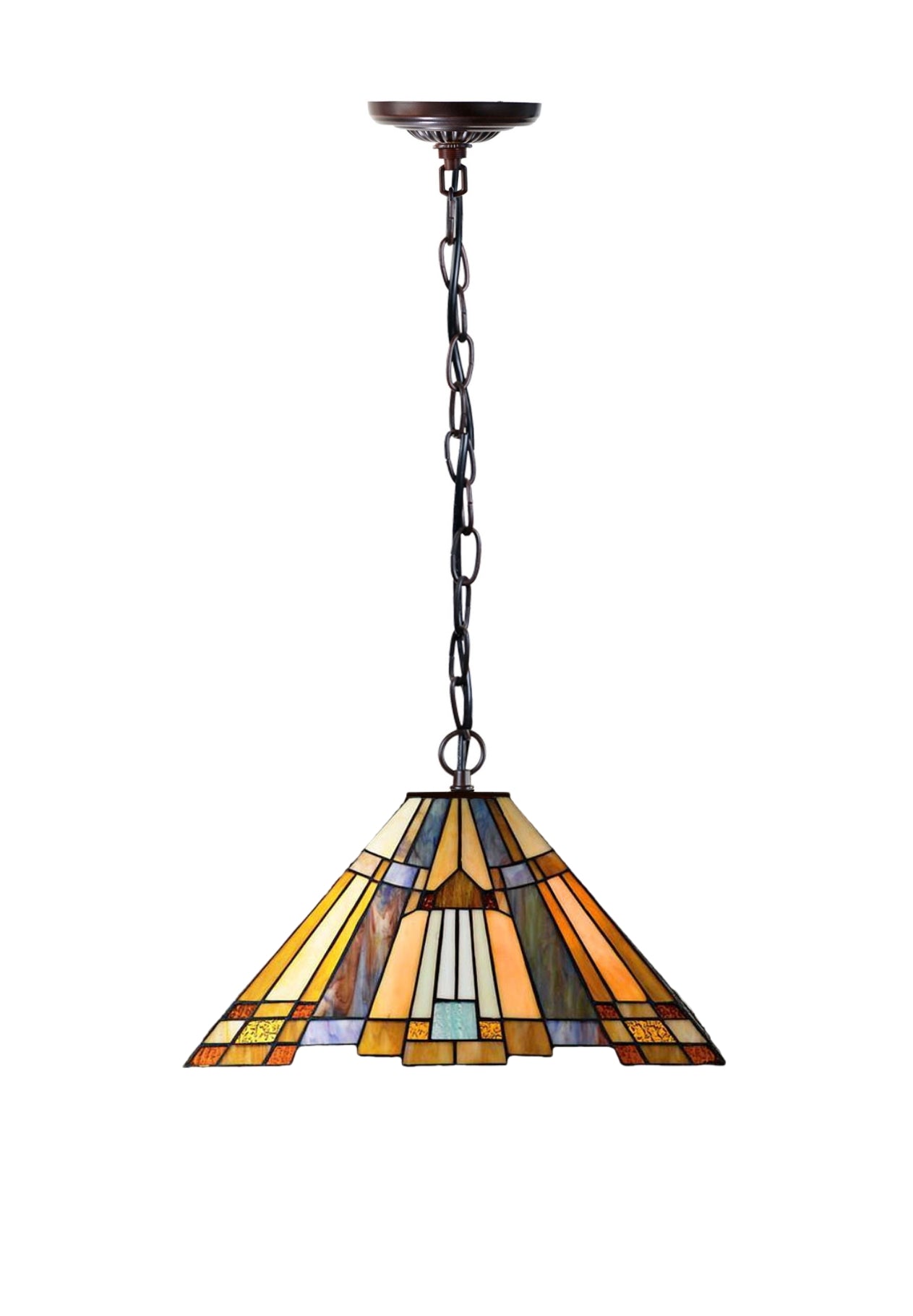 Large Mission Tiffany Style Inglenook Pendant Light Large Mission Tiffany Style Inglenook Pendant Light