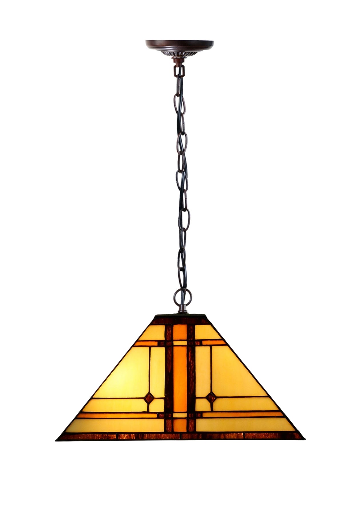 Large Mission Tiffany Style Amora Pendant Light Large Mission Tiffany Style Amora Pendant Light