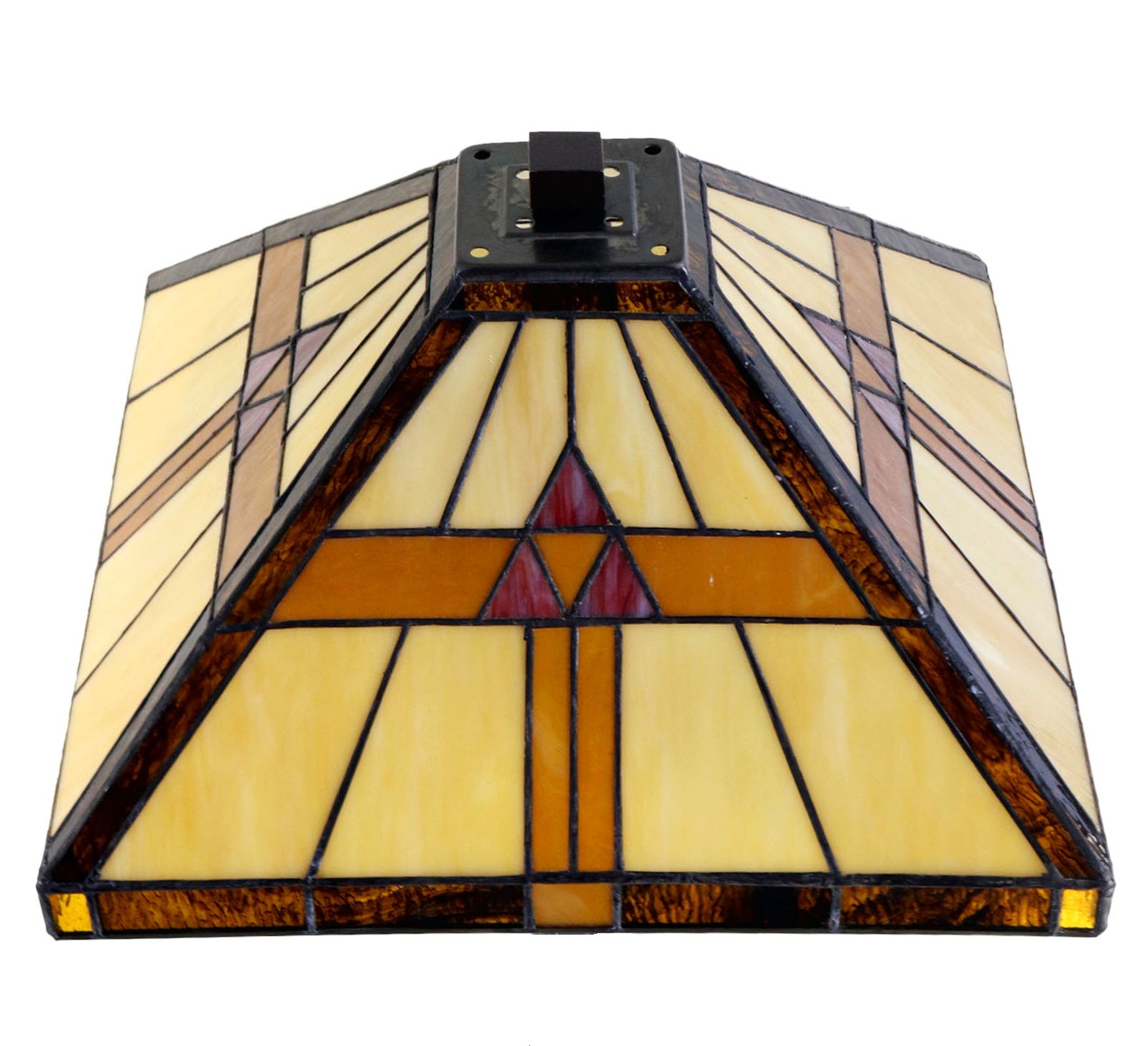 Large Mission Tiffany Style Pyramid pattern Pendant Light Large Mission Tiffany Style Pyramid pattern Pendant Light
