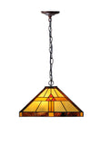 Large Mission Tiffany Style Pyramid pattern Pendant Light Large Mission Tiffany Style Pyramid pattern Pendant Light