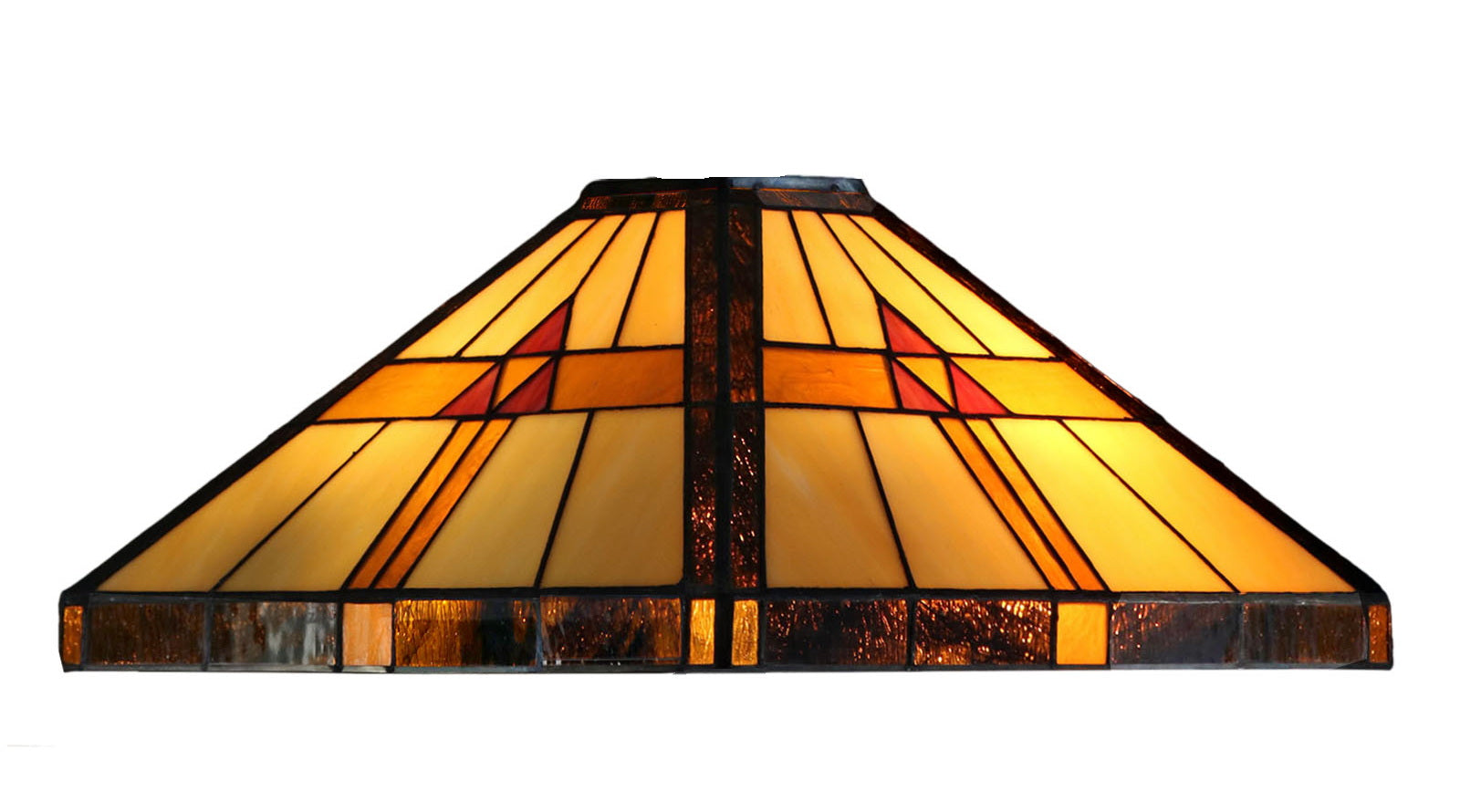 Large Mission Tiffany Style Pyramid pattern Pendant Light Large Mission Tiffany Style Pyramid pattern Pendant Light