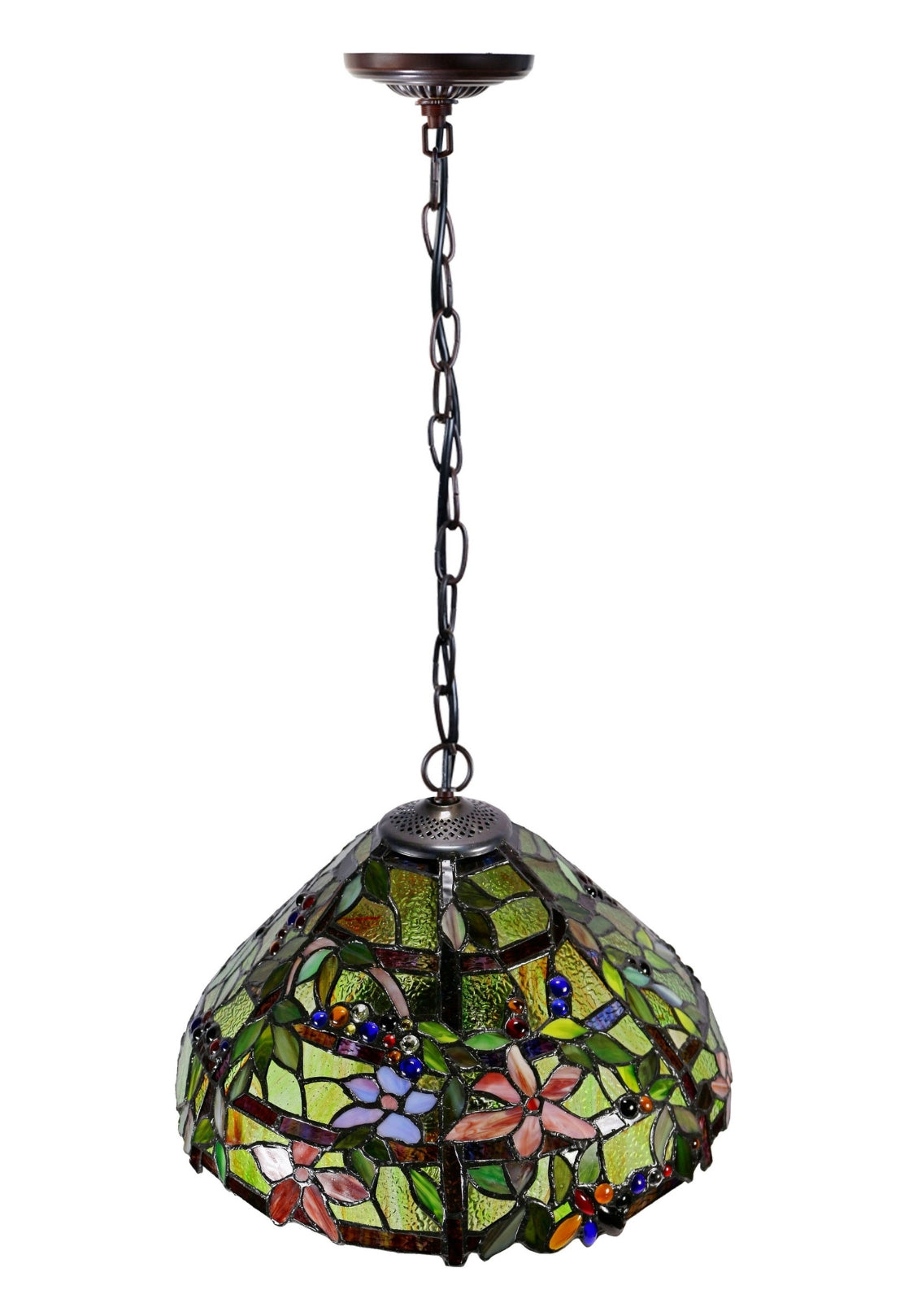16" Flower Clematis Trellis  Tiffany  Pendant Light 16" Flower Clematis Trellis  Tiffany  Pendant Light