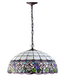 Large 20 " Pink English Rose Style Tiffany  Pendant Light Down light Large 20 " Pink English Rose Style Tiffany  Pendant Light Down light