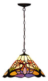 12 “ Water Lily Style Stained Glass Tiffany Pendant Light 12 “ Water Lily Style Stained Glass Tiffany Pendant Light